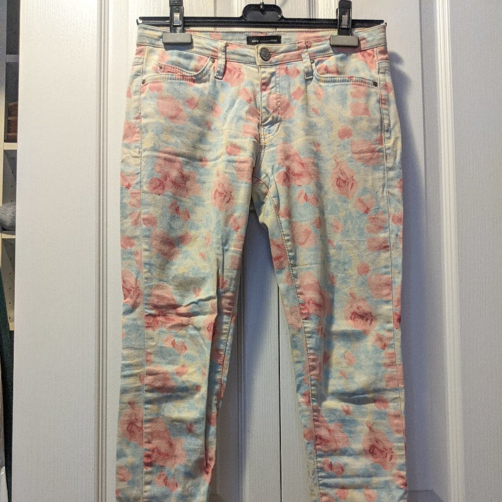 MNG by Mango Floral Jeans sz 4